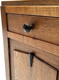 Two Art Deco Amsterdamse School Nightstands or Bedside Tables, 1920s